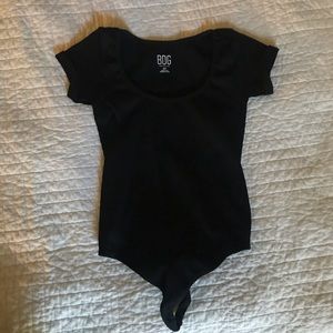 URBAN OUTFITTERS RIBBED BLACK BODYSUIT